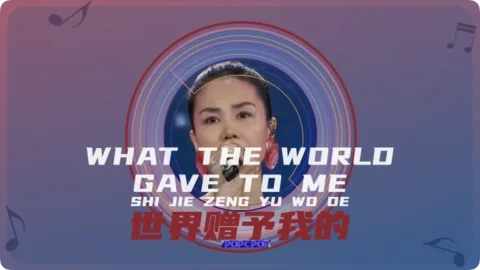 Full Chinese Music Song What the World Gave to Me Lyrics For Shi Jie Zeng Yu Wo De in Chinese with Pinyin